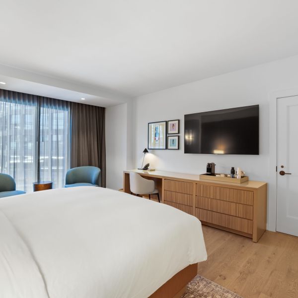 commercial boutique hotel tv focal point