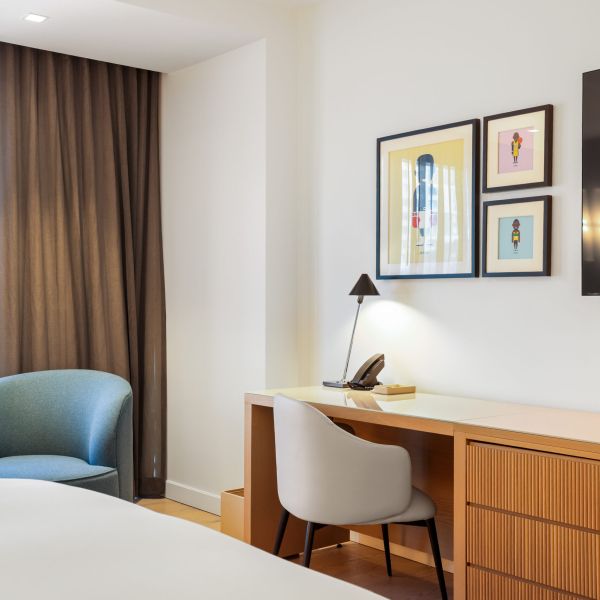 commercial boutique hotel room desk