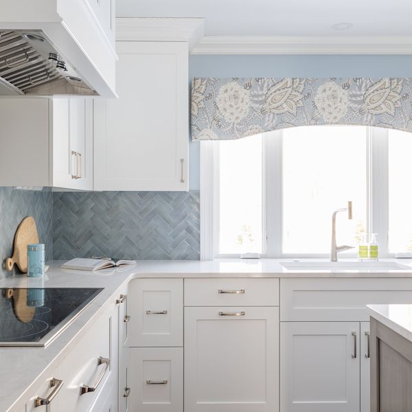 Lee Meier Interiors cooktop stove and cabinets