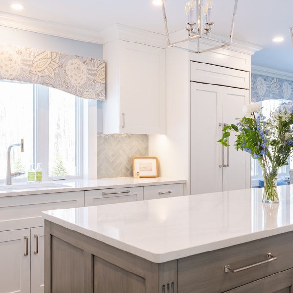 Lee Meier Interiors side kitchen island view