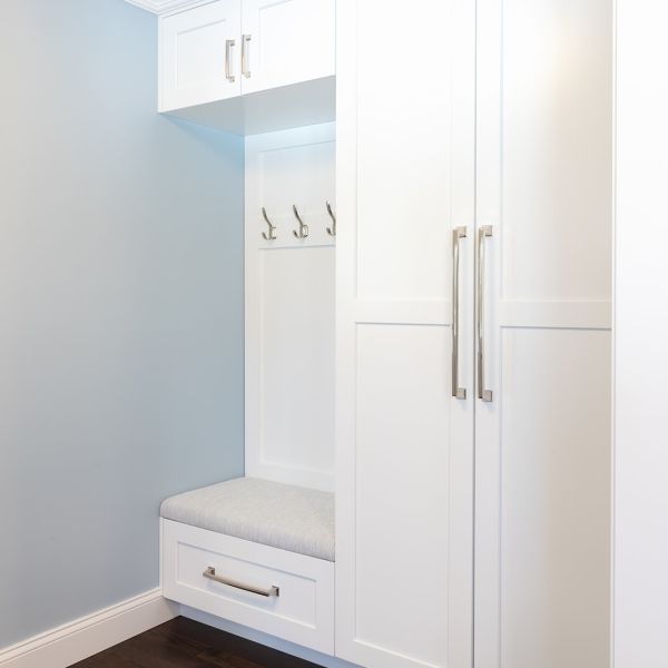 Lee Meier Interiors designer mudroom cabinet