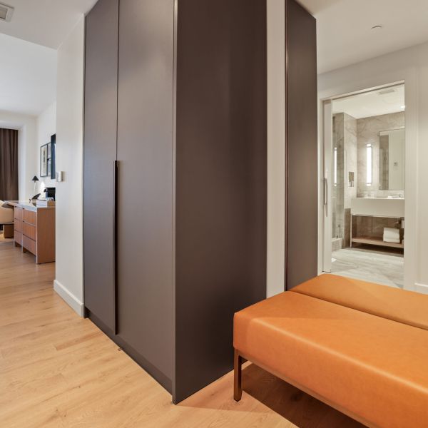 commercial hotel room bench